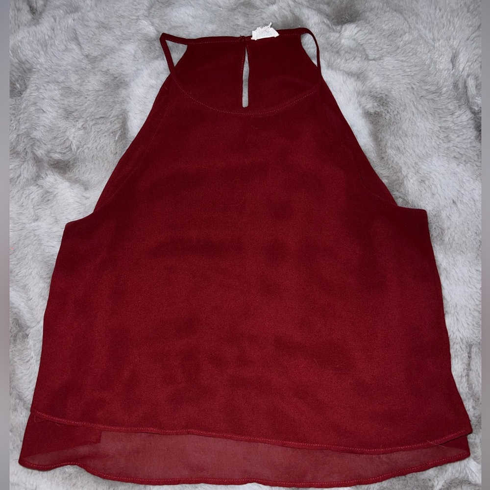 Red halter top